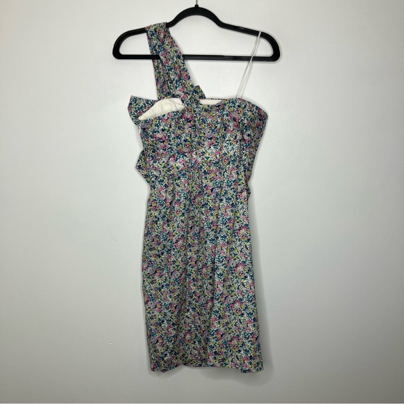 J.CREW One-Shoulder Dress Liberty Claire-Aude Floral Island Multi G8163 4 - Picture 2 of 6